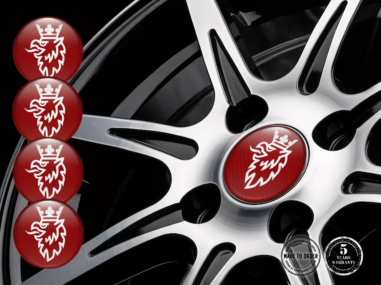Saab Felgendekoration Ausgabe Individuelle Silikonsticker